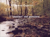 del pensiero - Facoltà di Psicologia