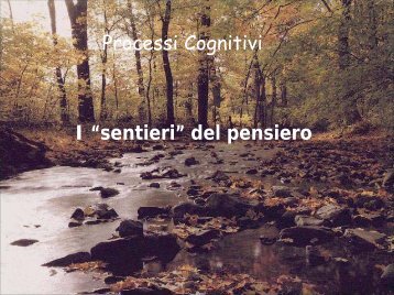 del pensiero - Facoltà di Psicologia