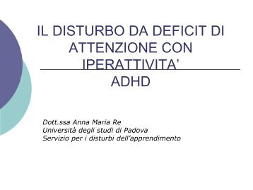 adhd - master disturbi apprendimento