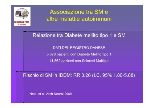 SCLEROSI MULTIPLA E MALATTIE AUTOIMMUNI - Comobrain