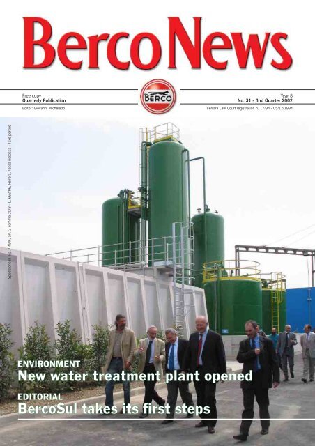 New water treatment plant opened BercoSul takes its ... - Berco S.p.A