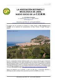 la asociación botánica y micológica de jaén, nuevo socio de la cemm