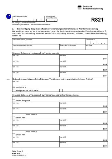 R0821 Internetvordruck Deutsche Rentenversicherung - Der VdK