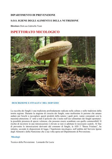 ispettorato micologico - Azienda per i Servizi Sanitari n. 5 - "Bassa ...