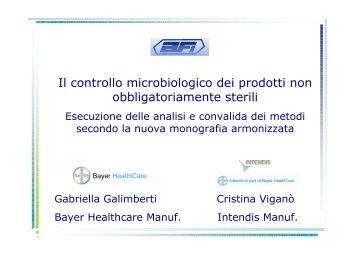 Il controllo microbiologico dei prodotti non obbligatoriamente ... - AFI