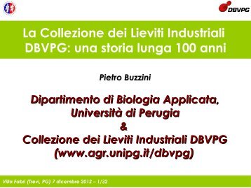 La Collezione dei Lieviti Industriali DBVPG - Fondazionevillafabri.org