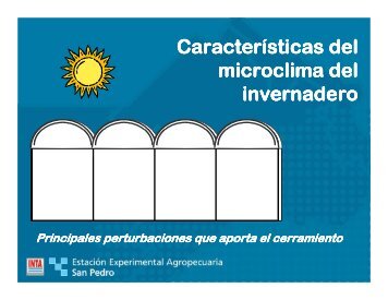 Características del sticas del microclima del invernadero - ProHuerta