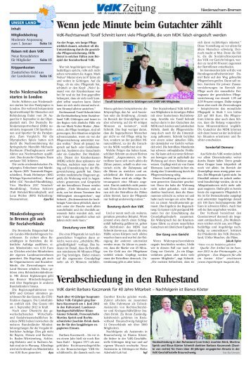 Verabschiedung in den Ruhestand Wenn jede Minute ... - Der VdK