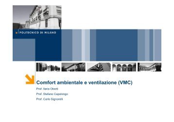 Comfort ambientale e ventilazione - Ordine degli Architetti di COMO