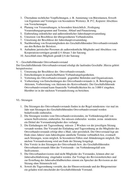 Geschäftsordnung des VDK der Ortsgruppe Kröffelbach Nach § 9 ...
