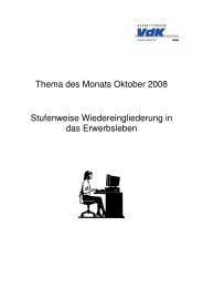 Infomappe Stufenweise Wiedereingliederung Oktober 2008 - Der VdK