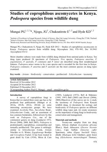 View PDF - Mycosphere-online journal