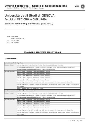 Microbiologia e virologia - Intranet - Università degli Studi di Genova