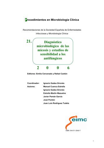 Diagnóstico microbiológico de las micosis y estudios de ...