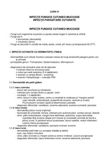 infec ii fungice cutaneo-mucoase infec ii parazitare - Spitalul Clinic ...