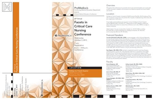 Facets in Critical Care Nursing Conference - ProMedica Health ...