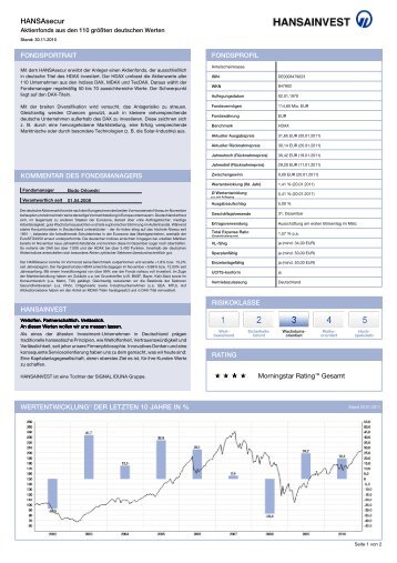 Fondsportrait HANSAsecur (219 kB) - Vdk-online.de