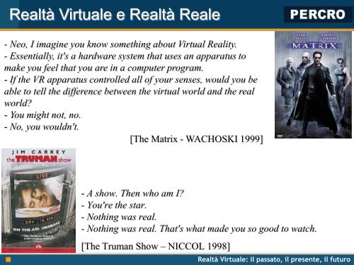 Realtà Virtuale - Percro - Scuola Superiore Sant'Anna