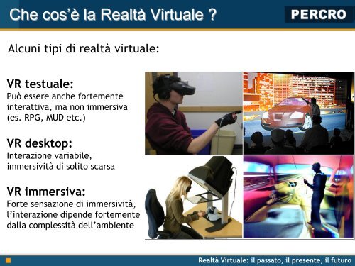 Realtà Virtuale - Percro - Scuola Superiore Sant'Anna