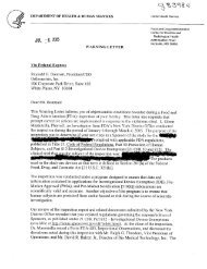 FDA Warning Letter to Orthometrix, Inc. 2005-07-06 - Circare