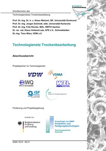 Technologienetz Trockenbearbeitung - VDW