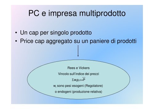 La regolazione della dinamica tariffaria (ppt)