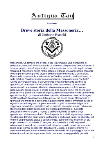 Breve storia della Massoneria. Di: Umberto Bianchi - Antigua Tau