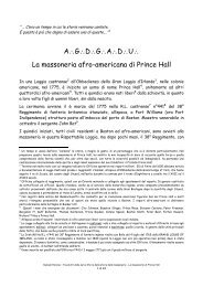 La massoneria di Prince Hall - Grande Oriente D'Italia - Lombardia