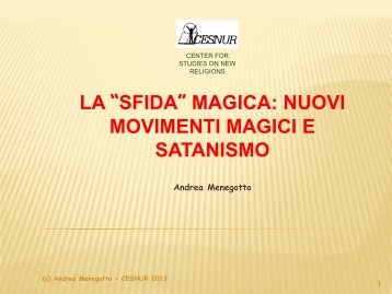 nuovi movimenti magici e satanismo - AM - Andrea Menegotto