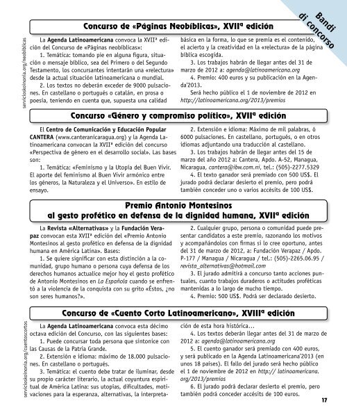 Latinoamericana mondiale 2012 - Agenda Latinoamericana-Mundial