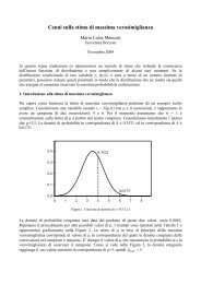 Cenni sulla stima di massima verosimiglianza - Tommaso Nannicini