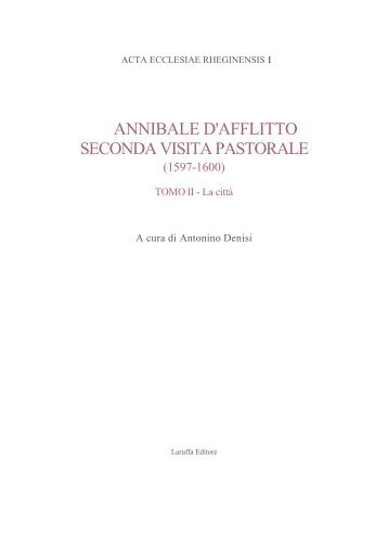 annibale d'afflitto seconda visita pastorale - Rijswijk, van