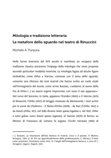 Mitologia e tradizione letteraria - Associazione degli Italianisti Italiani