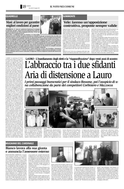 Edizione del 29/05/2013 - Corriere