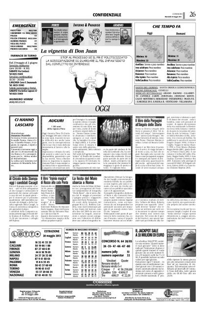 Edizione del 29/05/2013 - Corriere