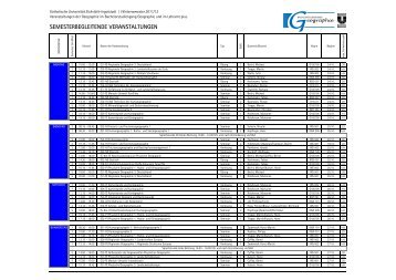 semesterbegleitende veranstaltungen - Katholische Universität ...