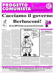 e' uscito il nuovo numero di progetto comunista - Partito di ...