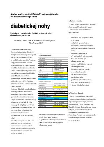 diabetickej nohy - ligasano.sk