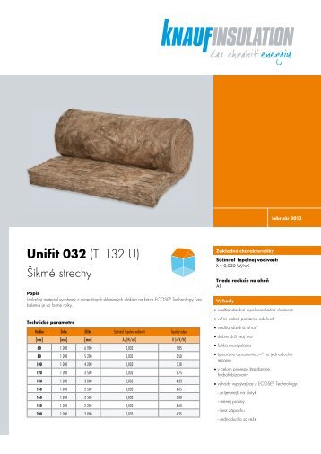 TI 132 U (Unifit 032) - Knauf Insulation