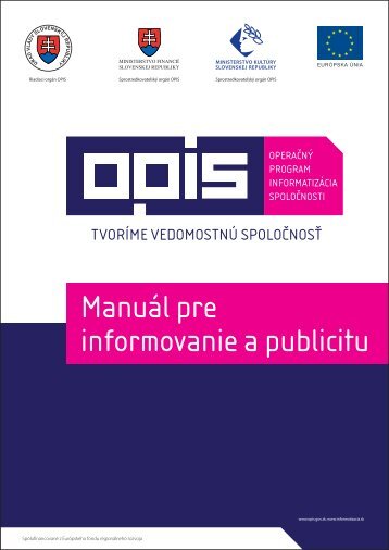 Príloha č. 2 - Manuál pre informovanie a publicitu - OPIS