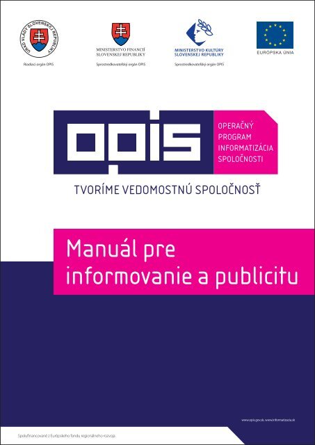 Príloha č. 2 - Manuál pre informovanie a publicitu - OPIS