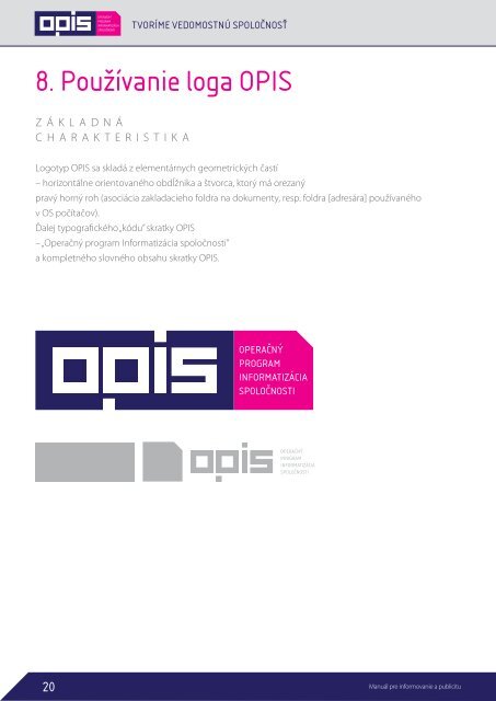 Príloha č. 2 - Manuál pre informovanie a publicitu - OPIS