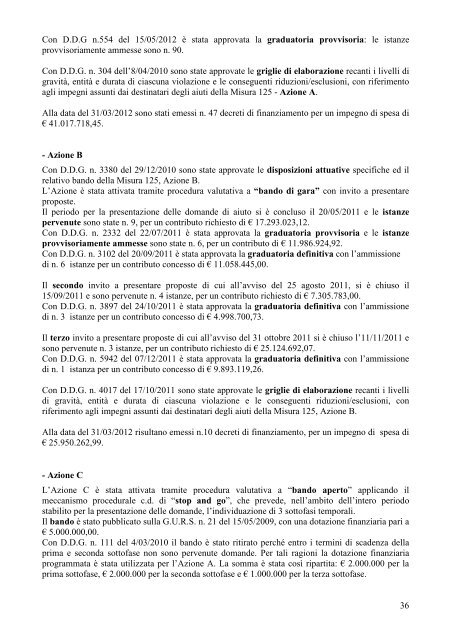 Relazione Stato di Attuazione PSR Sicilia 2007-2013