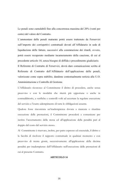 Schema di contratto aperto e relativi allegati All.4 - Ferservizi