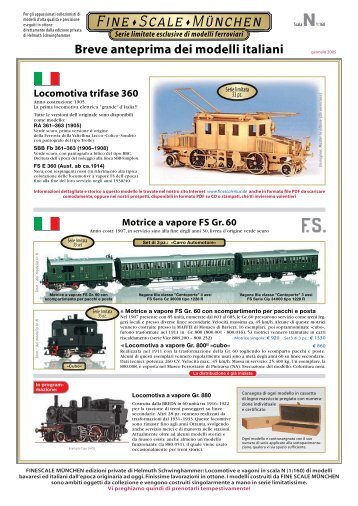 Breve anteprima dei modelli italiani FINE SCALE MÜNCHEN