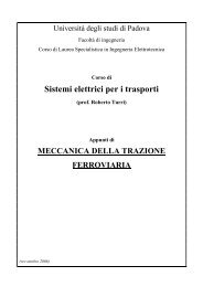 Sistemi elettrici per i trasporti - Università di Padova - Università ...