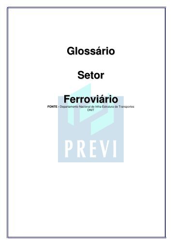 Glossário Setor Ferroviário - Brastan