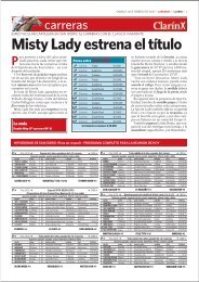 Misty Lady estrena el título - Clarín.com