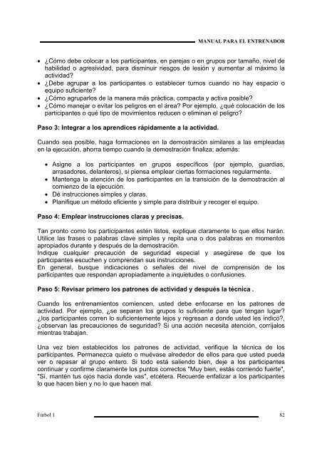 Manual para el Entrenador de Fútbol - Supervisión Escolar zona ...