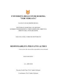 responsabilità per fatto altrui - DSpace - Tor Vergata - Università ...